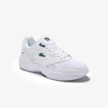 Lacoste Storm 96 LO Textile and Leather Sneakers Dámské - Tenisky Bílé | CZ-YNMGai